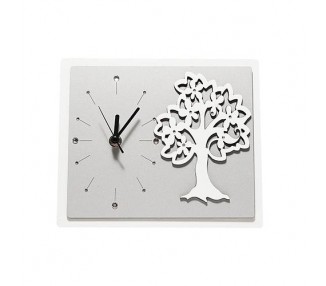 Orologio in legno mdf con applicazione personalizzabile, 15 x 12 cm. Vari soggetti