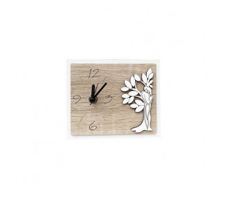 Orologio in legno mdf con applicazione personalizzabile, 15 x 12 cm. Vari soggetti