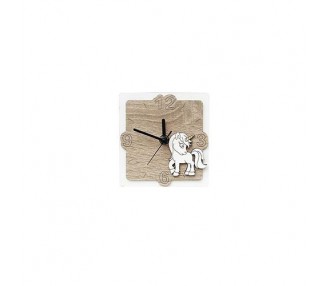 Orologio in legno mdf con applicazioni personalizzabili. Disponibile in due misure.